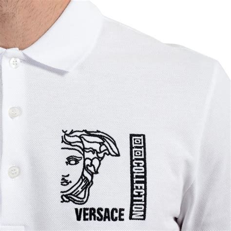versace collection polo white
